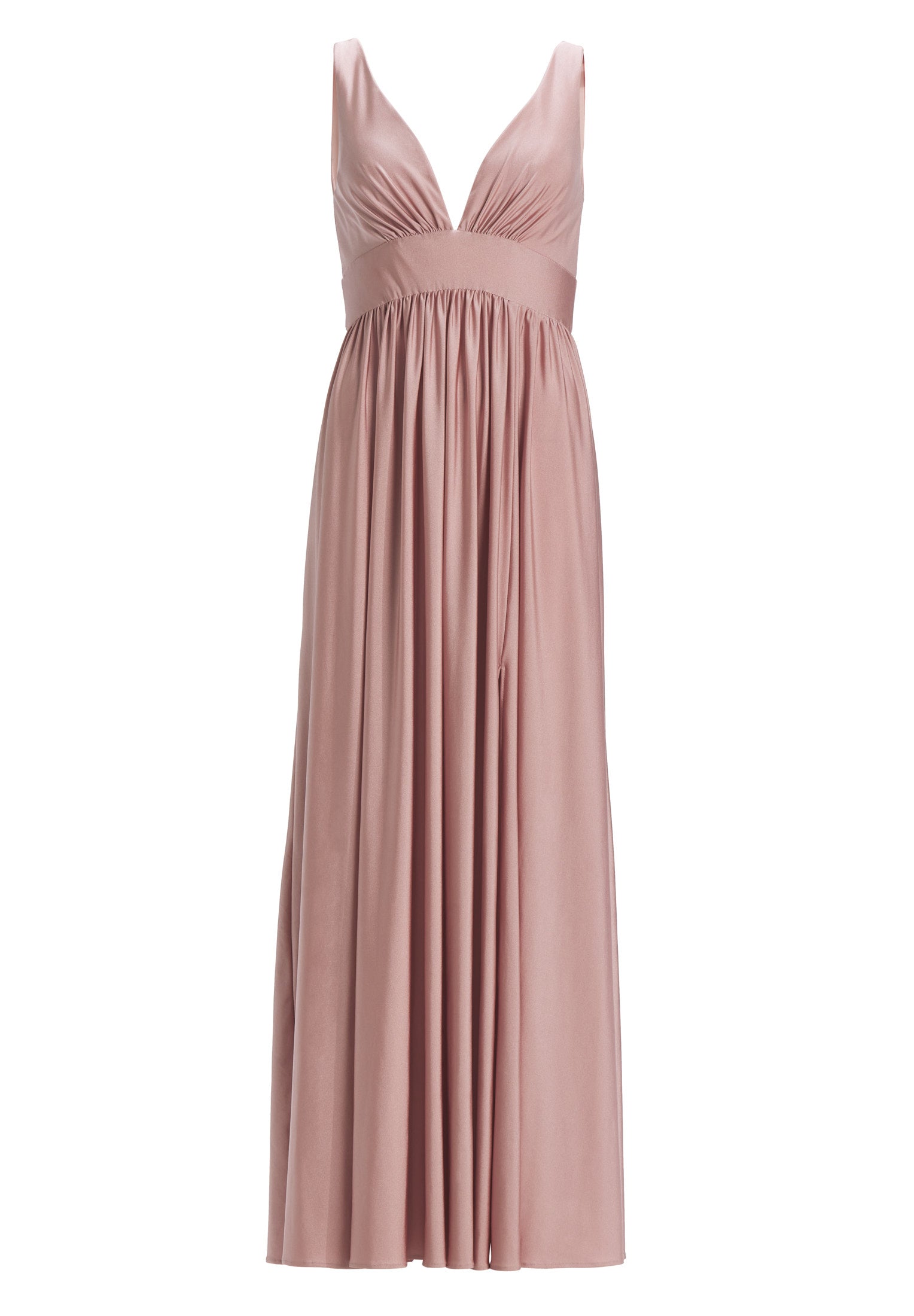 Empire Abendkleid aus Jersey mit Beinschlitz