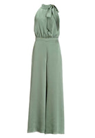 Jumpsuit mit Schluppe aus gehämmertem Satin
