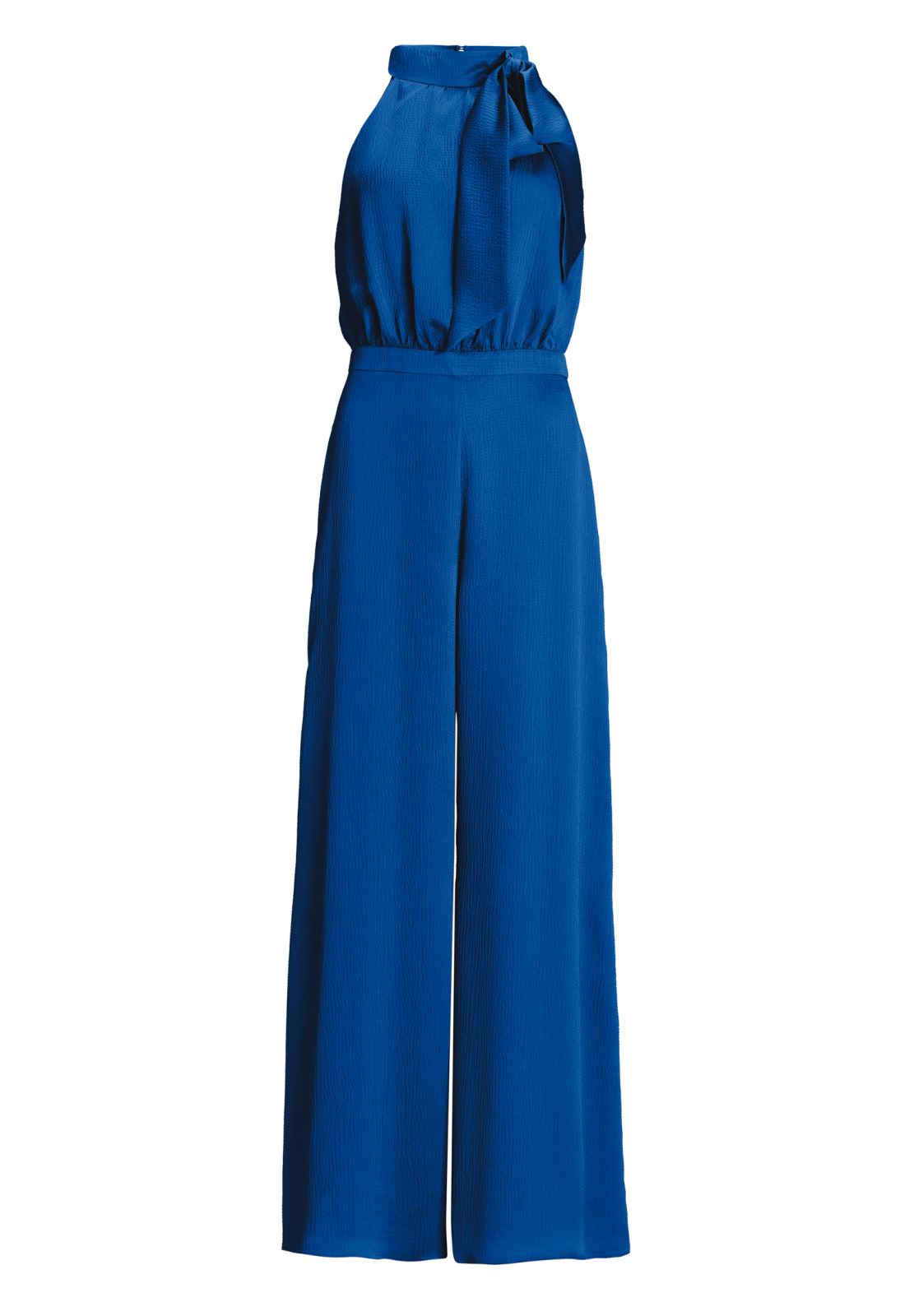 Jumpsuit mit Schluppe aus gehämmertem Satin