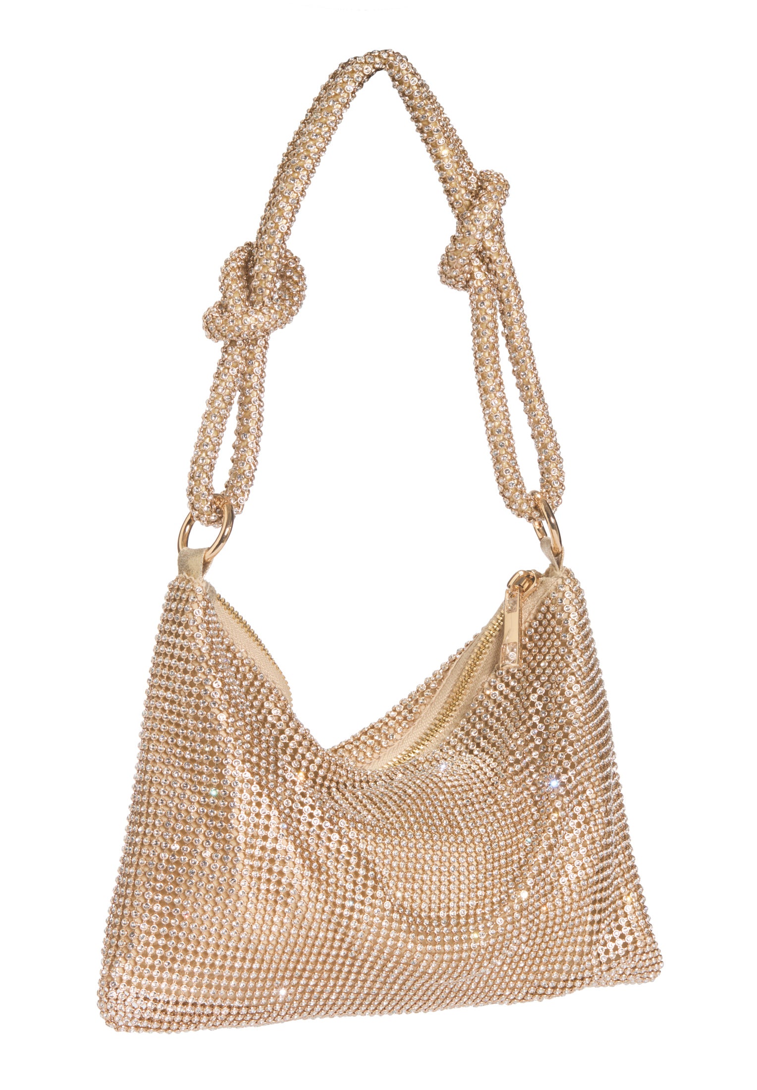 Glam-Bag aus glänzendem Strassgewebe