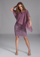 Cocktailkleid mit Überwurf