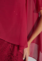 Cocktailkleid mit Überwurf