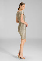 Cocktailkleid aus foliertem Jersey