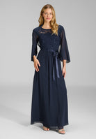 Stola aus Chiffon navy