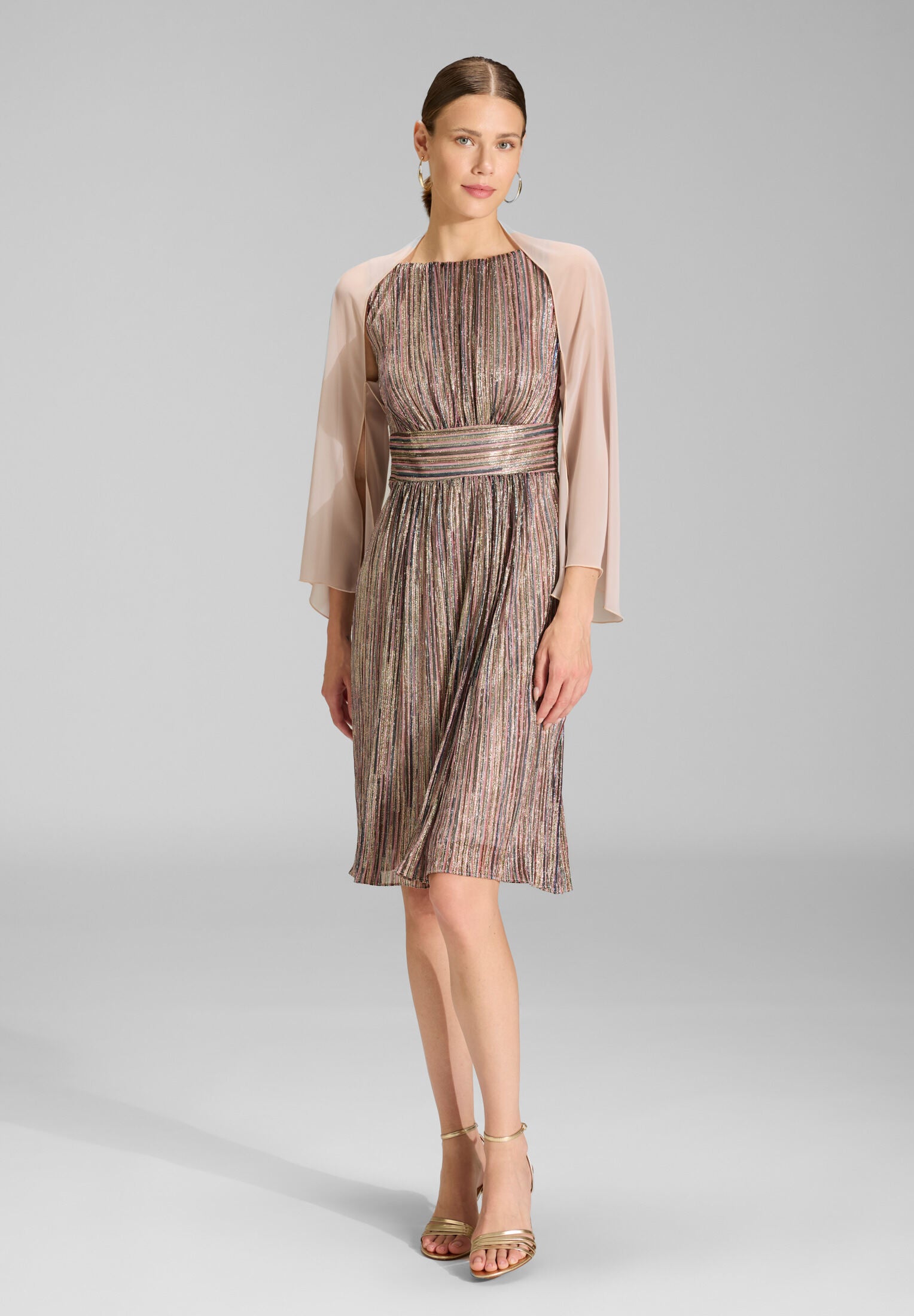 Stola aus Chiffon peach blush