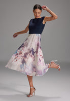 Cocktailkleid aus Materialmix