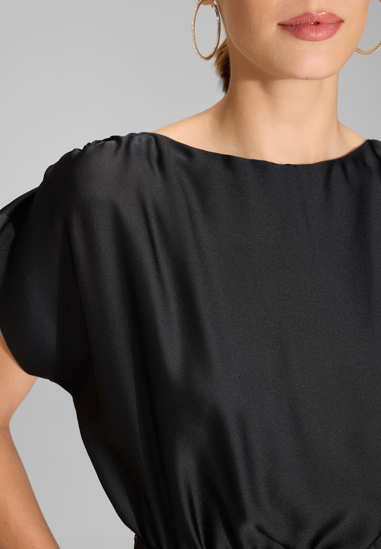 Jumpsuit aus Material-Mix