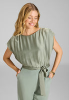 Jumpsuit aus Material-Mix