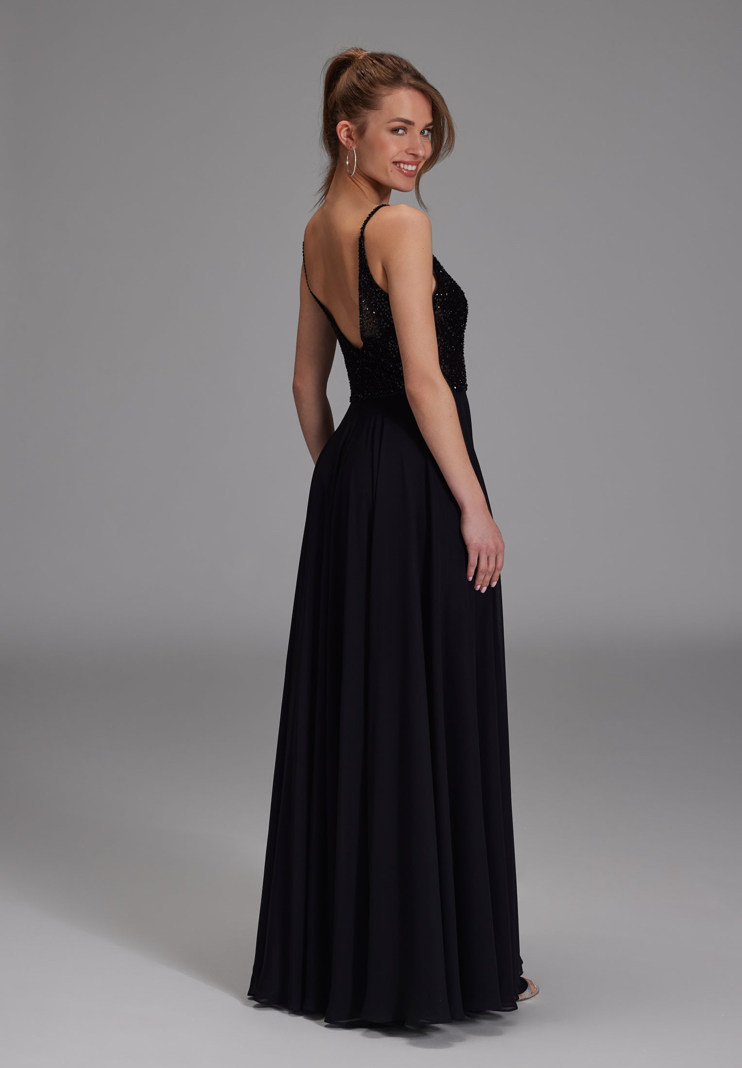 Abendkleid aus Materialmix