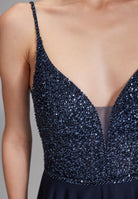 Abendkleid aus Materialmix