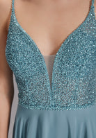 Abendkleid aus Materialmix