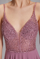 Abendkleid aus Materialmix