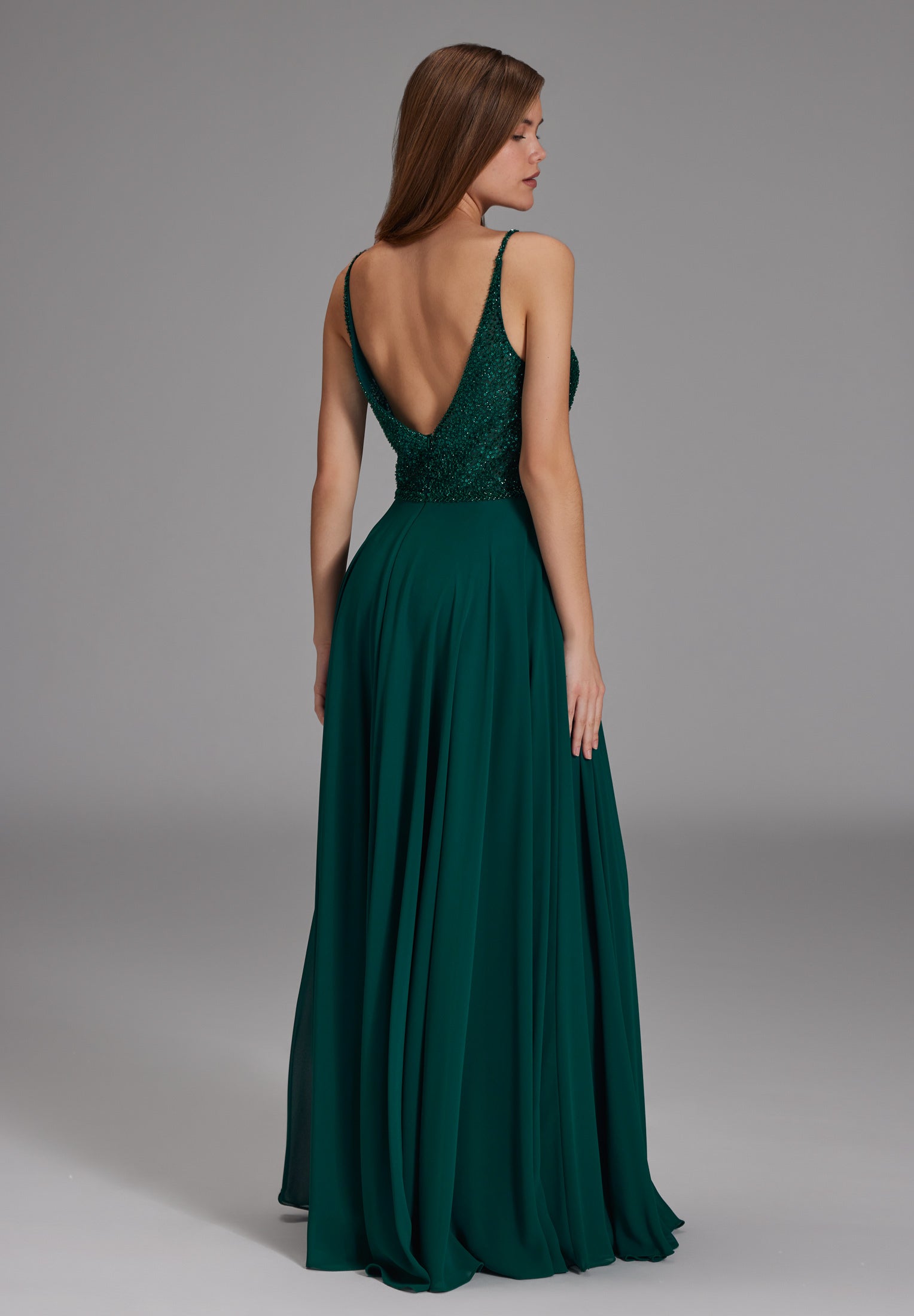 Abendkleid aus Materialmix