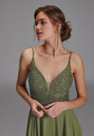 Abendkleid aus Materialmix