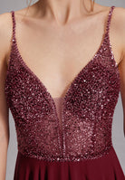 Abendkleid aus Materialmix