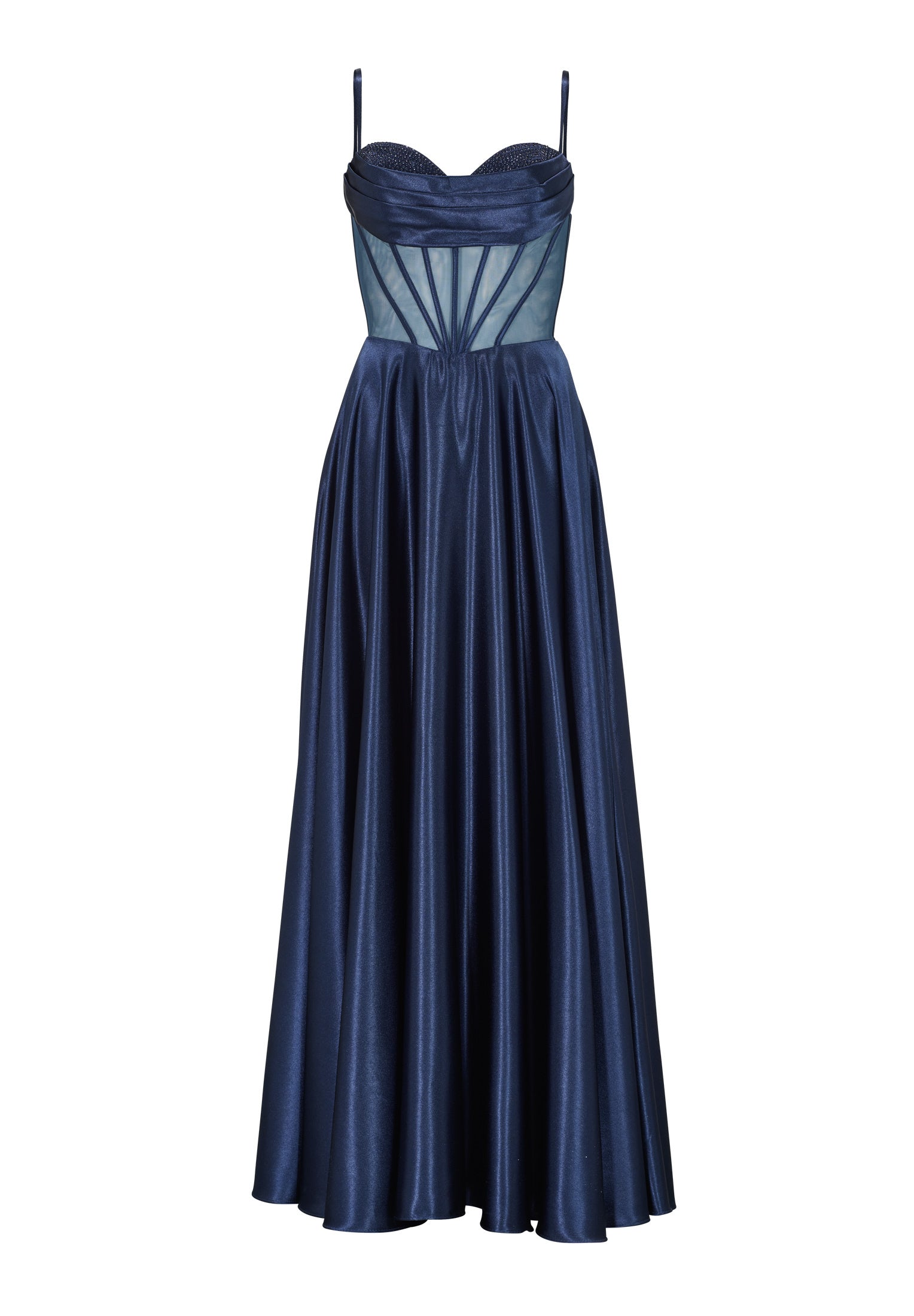 See-through-Corsagenkleid mit Ziersteinen