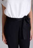 Jumpsuit aus Material-Mix