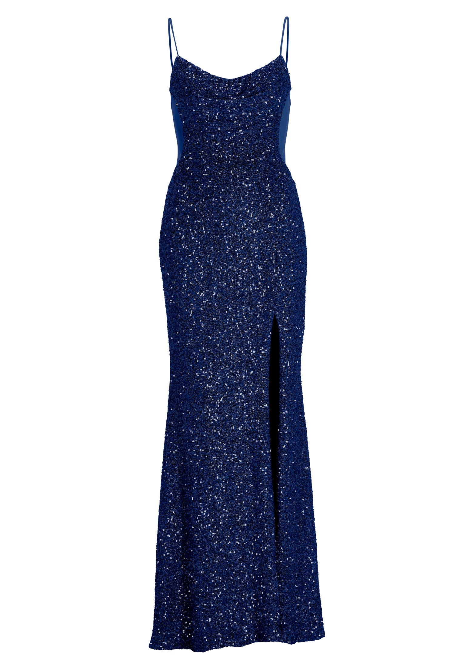 Slipdress mit transparenter Rückenpartie