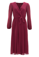 Chiffon Kleid in Wickel Optik