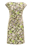 Etui Kleid aus Scuba mit Animal Print