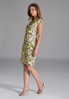 Etui Kleid aus Scuba mit Animal Print