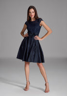 Cocktailkleid aus Taft und Spitze