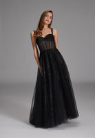 Tüllrobe mit Schimmereffekt