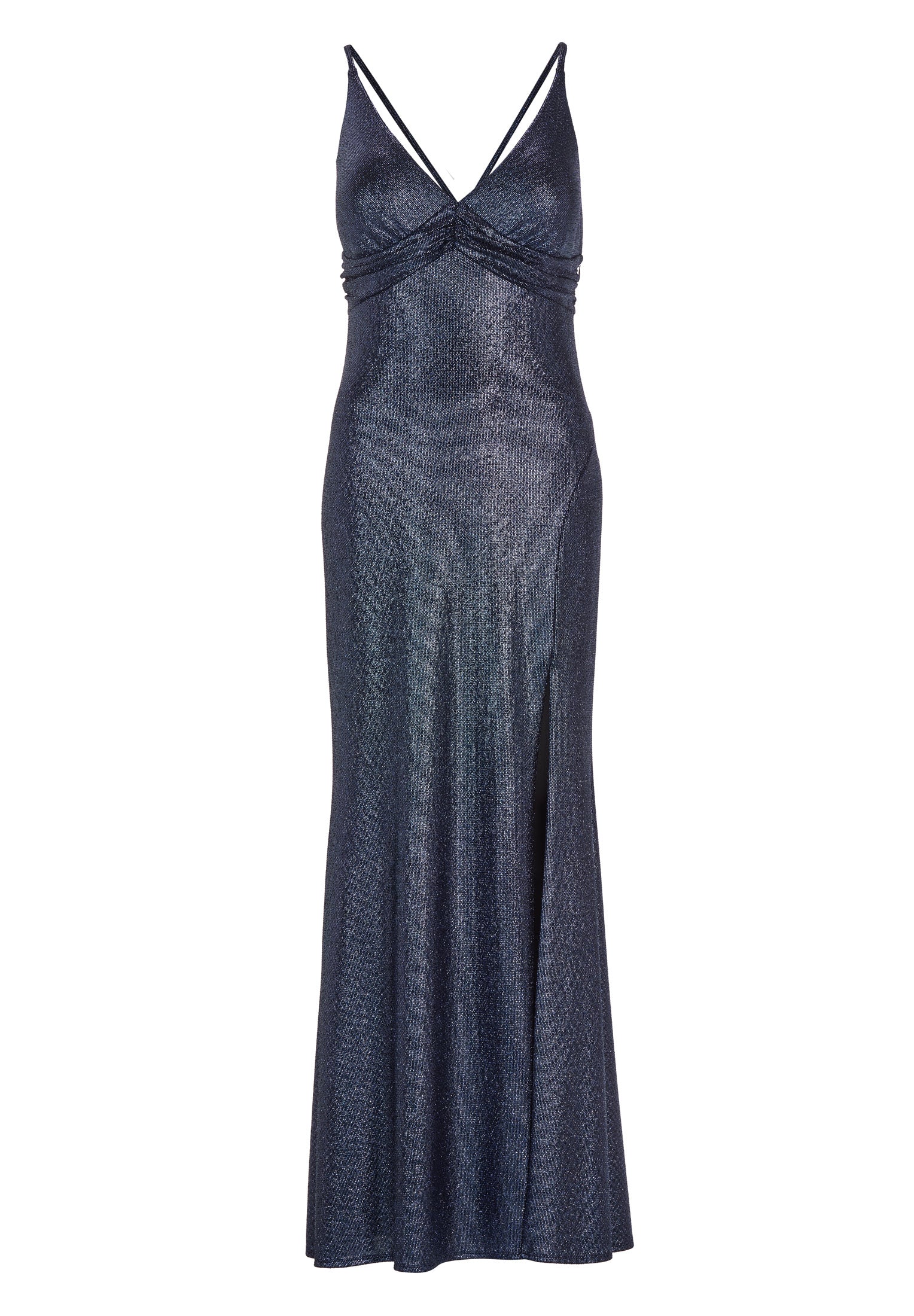 Abendkleid aus glitzerndem Jersey mit Knotendetail am Rücken