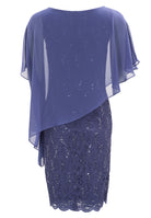 Cocktailkleid mit Überwurf