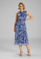 Plissiertes Kleid mit Metallicfäden navy | future blue