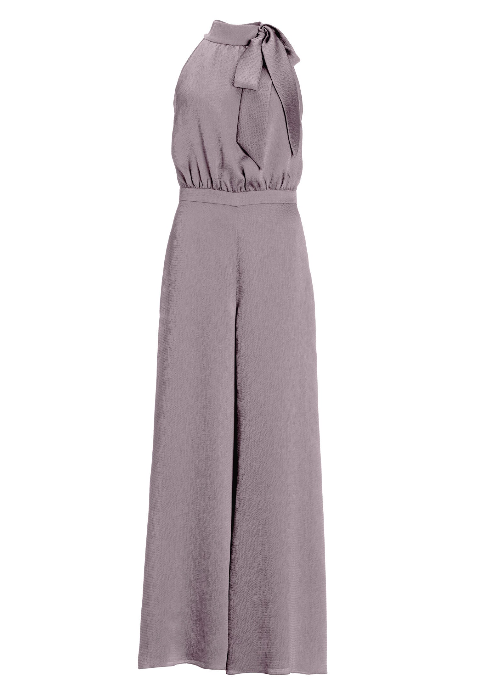 Jumpsuit mit Schluppe aus gehämmertem Satin