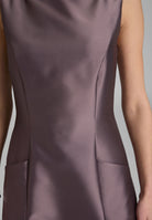 Abendkleid aus Twill mit Taschen