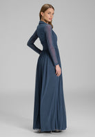 Bolero aus Mesh mit Raffblende