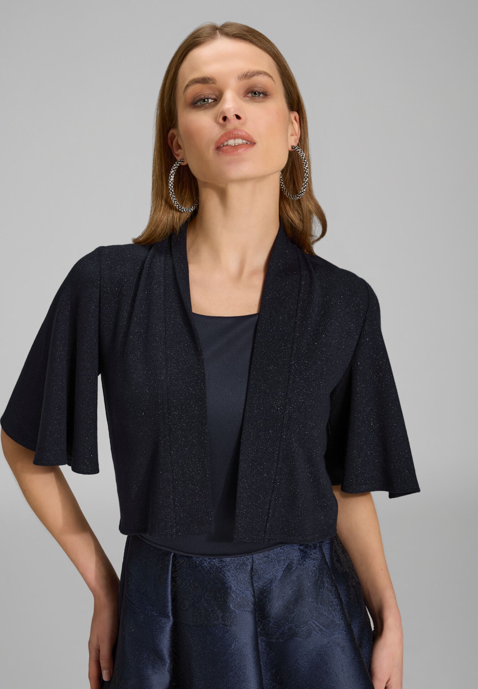 Jersey Bolero mit weiten Ärmeln