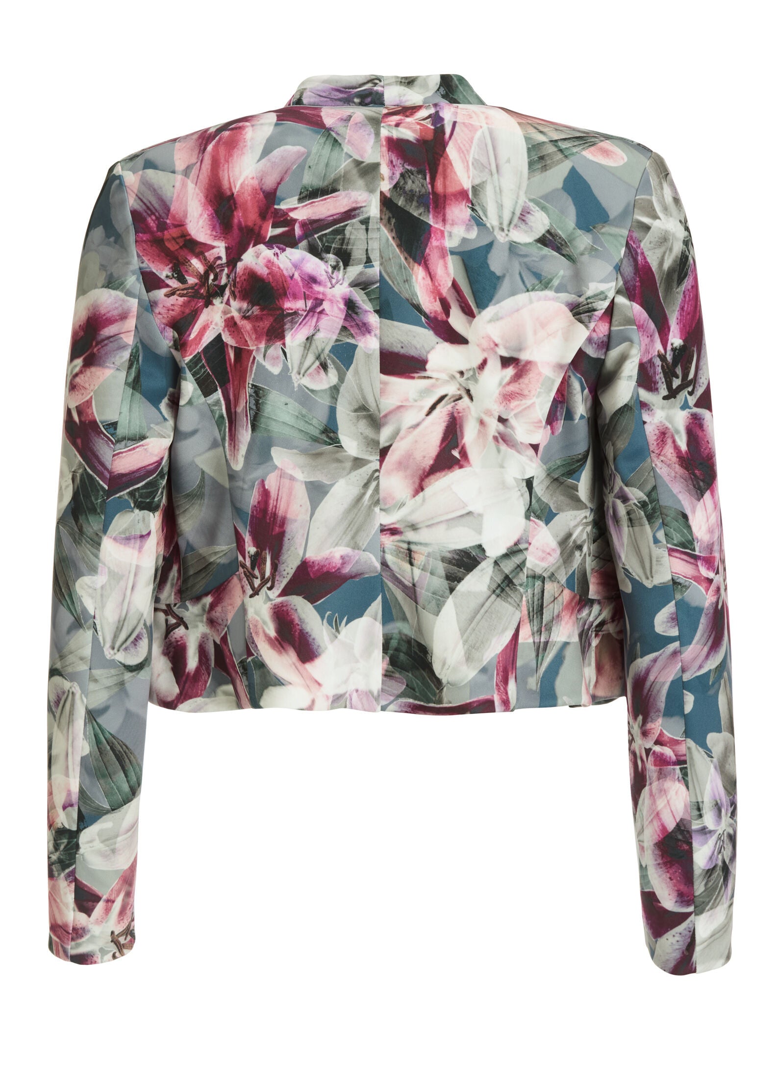 Bedruckter Scuba Blazer mit Wasserfall Kante