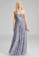 Tüllkleid mit floralem Print blue rose