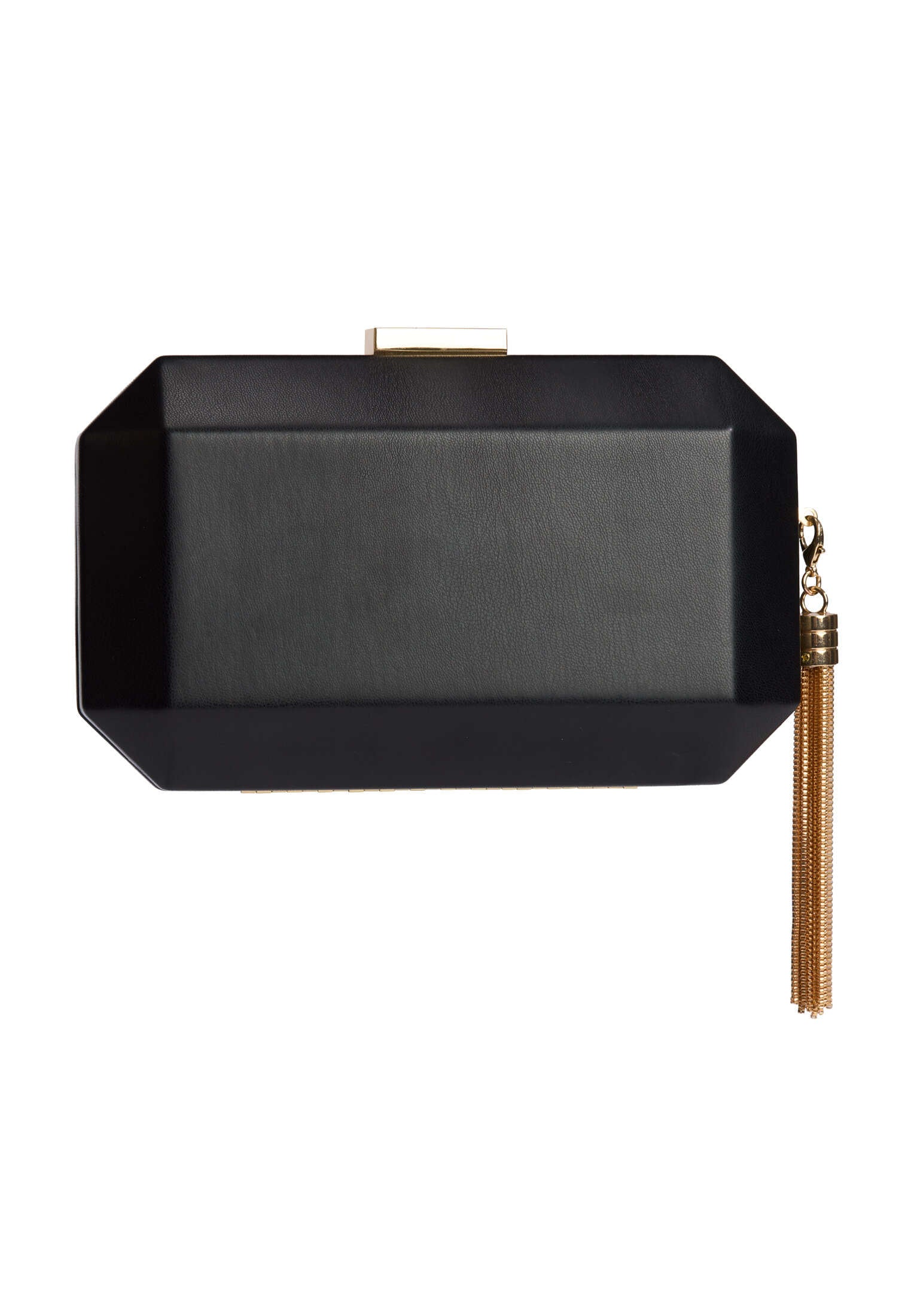 Abendclutch aus Kunstleder black One Size