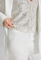 Hose aus Satin mit geradem Bein