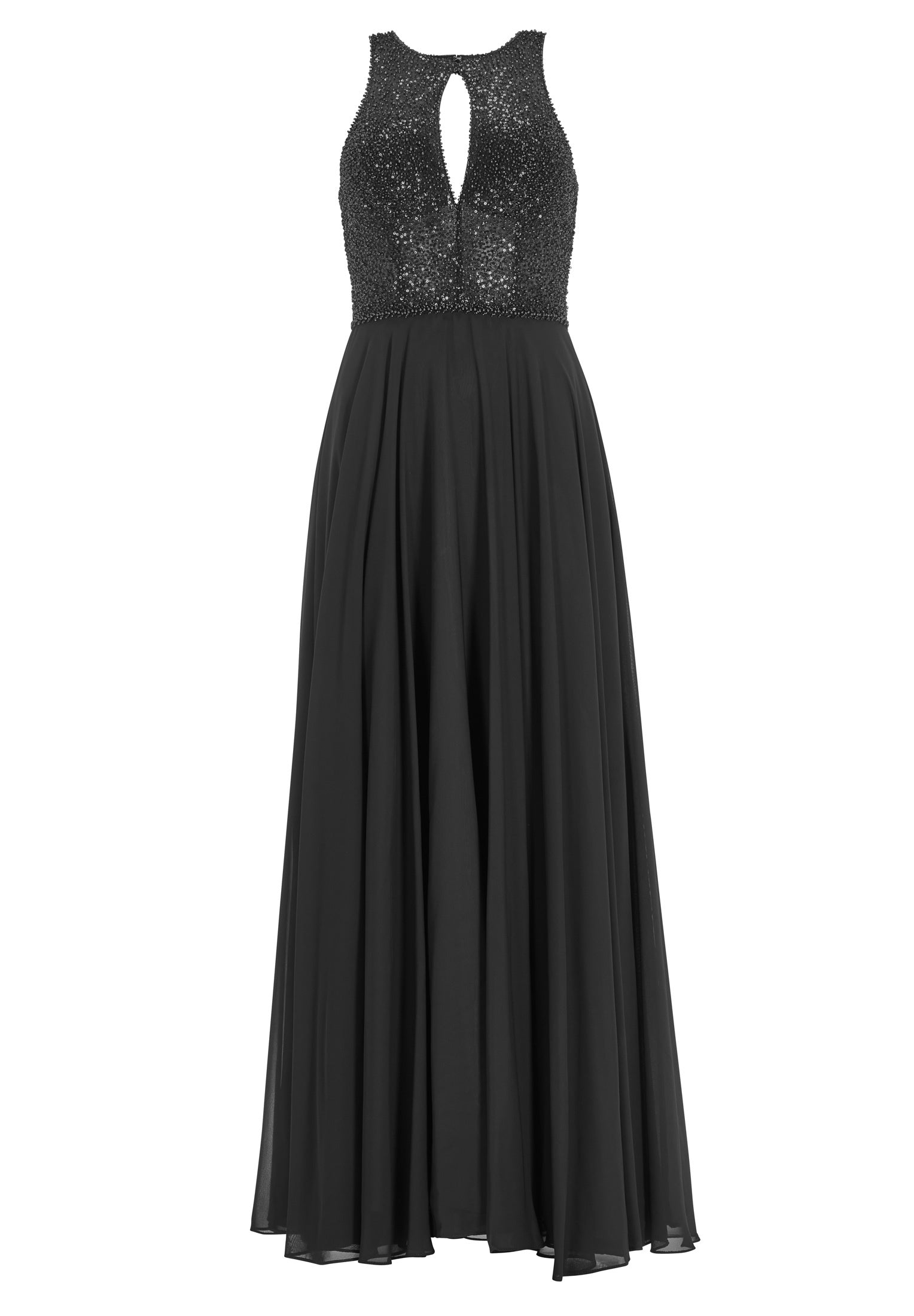 Abendkleid mit Stickerei und Cut-Out Detail