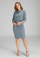 Bolero Jacke aus Jersey Cloque ice blue