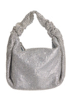 Henkeltasche aus glänzendem Strassgewebe