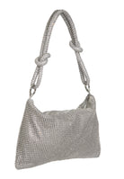 Elegante Handtasche aus glänzendem Strassgewebe