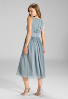 Chiffonkleid mit Taillenpasse