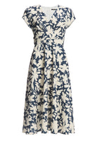 Midi Kleid aus bedrucktem Scuba