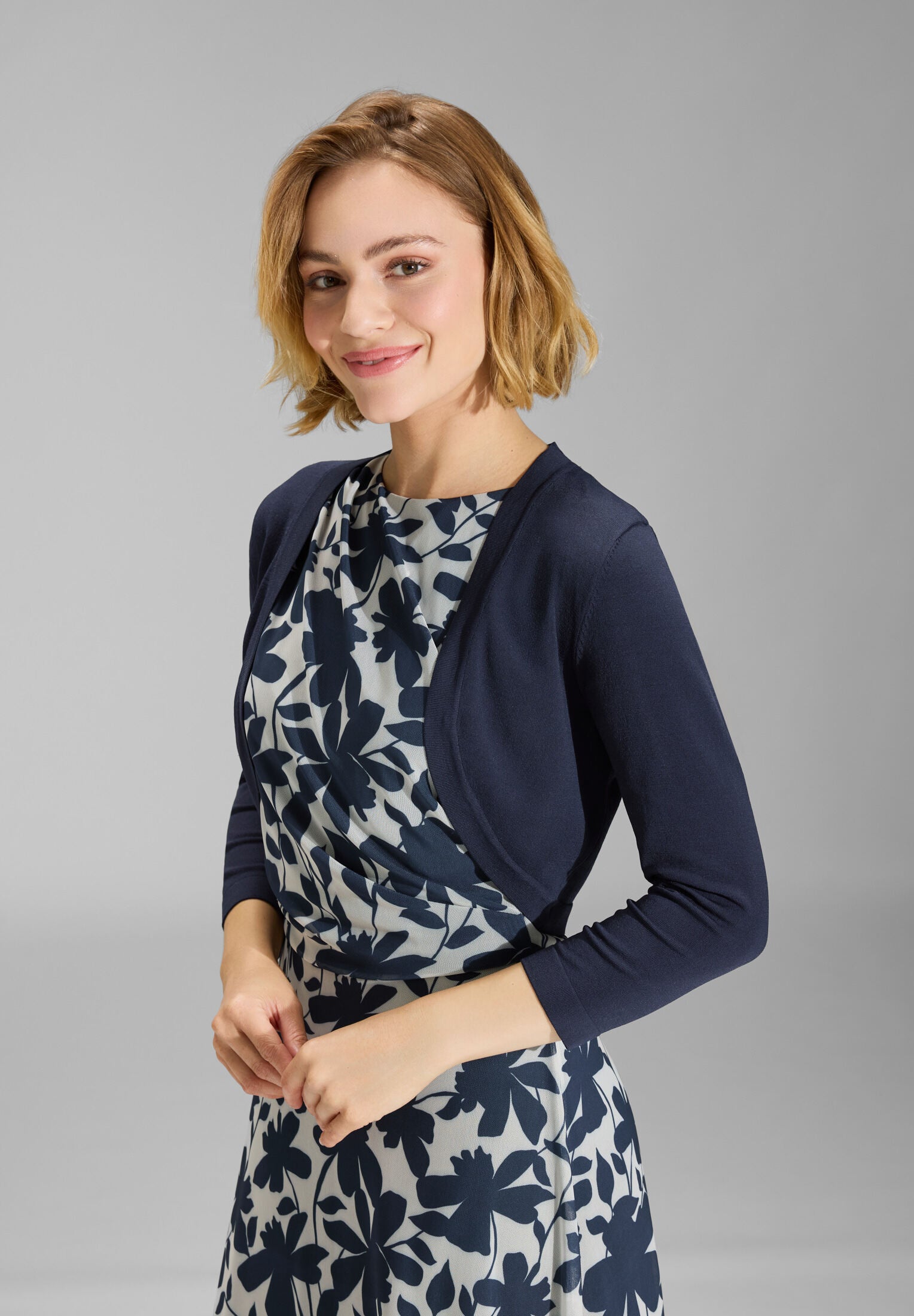 Cropped Bolero mit 3/4 Arm