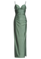 Figurbetontes Abendkleid aus Jersey Satin mit Schnürung im Rücken